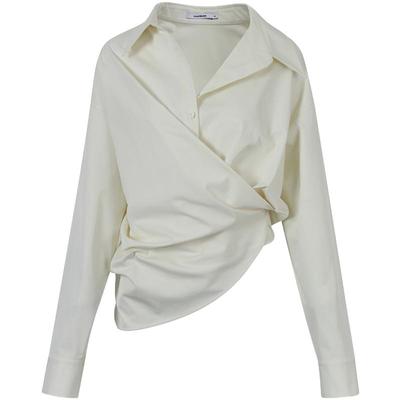 CALVINLUO不对称交错衬衫