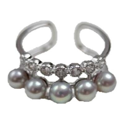 甄奢真多麻色纯银戒指开口