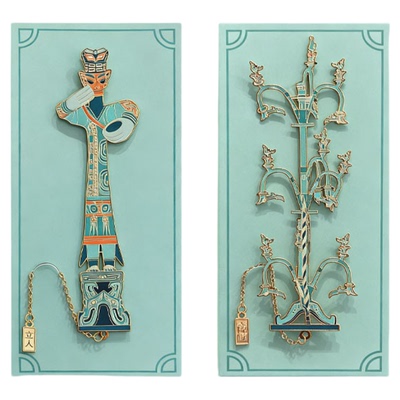 三星堆文创金属书签送朋友纪念