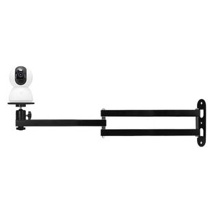 监控吊装壁挂折叠拉伸支架适用小米萤石海康摄像头球机云台托盘款