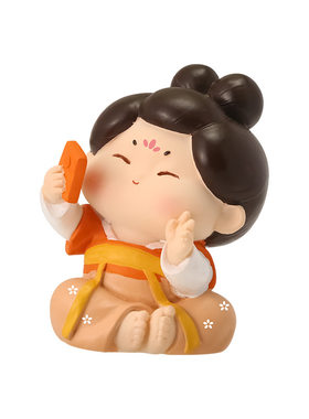 中式人物唐仕女可爱人偶家居客厅桌面摆件装饰小摆件树脂工艺品