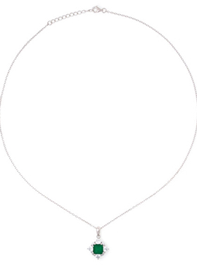 yingboos925银优雅钻女吊坠项链