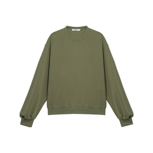 BODYDREAM圆领卫衣男款宽松落肩套头套头衫休闲纯色潮牌打底衫