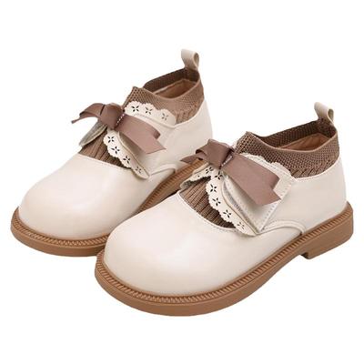 女童鞋子2025秋季新款女孩小皮鞋加绒儿童单鞋洋气童鞋软底公主鞋