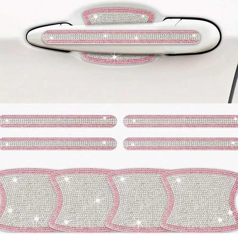 镶钻汽车门贴保护膜车身车门门碗贴防刮花拉手贴车载装饰贴