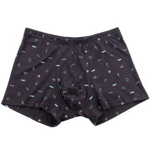 健将男士平角内裤100%纯棉透气宽松中腰5A全裤抗菌全棉男生四角裤