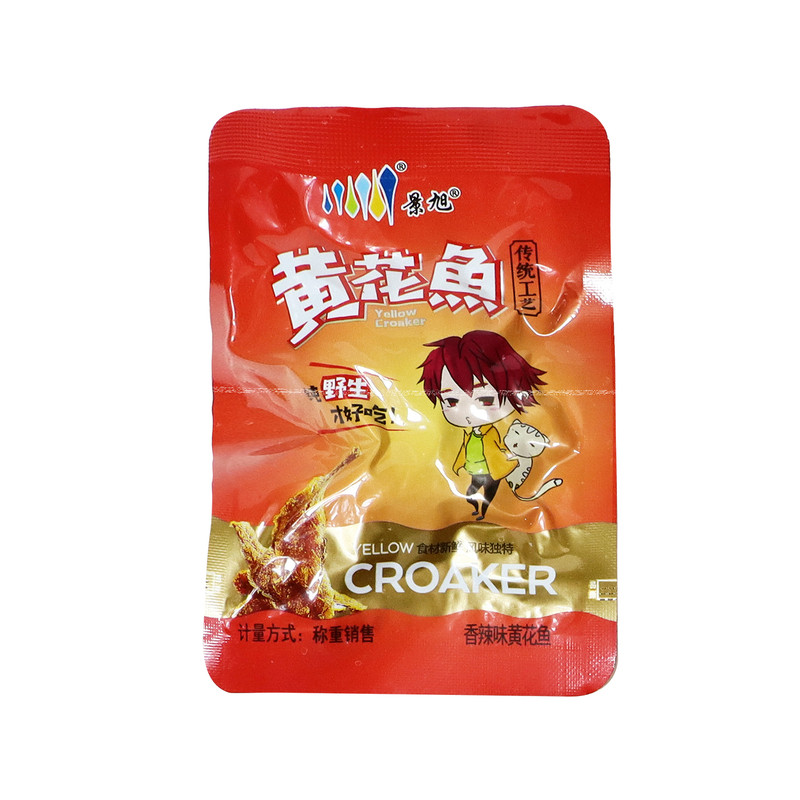 山东特产黄花鱼即食小黄鱼小鱼干海鲜景旭香辣休闲零食香酥鲅鱼