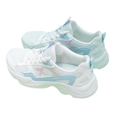 特步女鞋运动鞋网面透气老爹鞋女