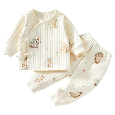 小聪熊婴儿衣服纯棉秋冬分体套装
