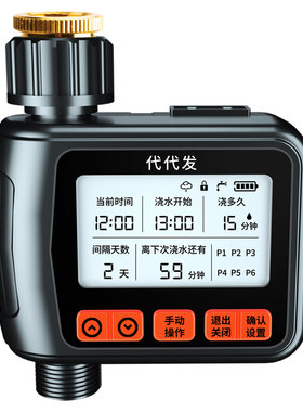 中文大屏幕雨水感应浇花定时器