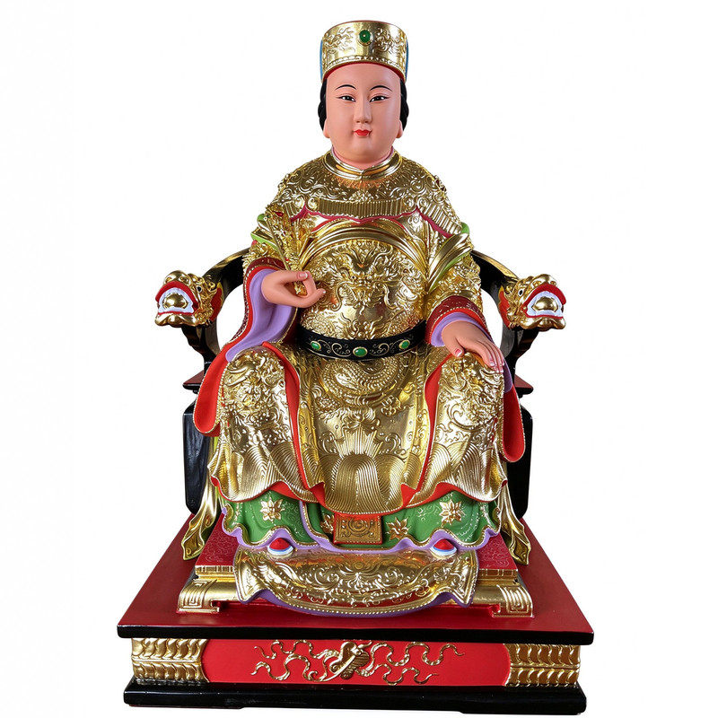 16寸妈祖娘娘樟木雕刻天上圣母