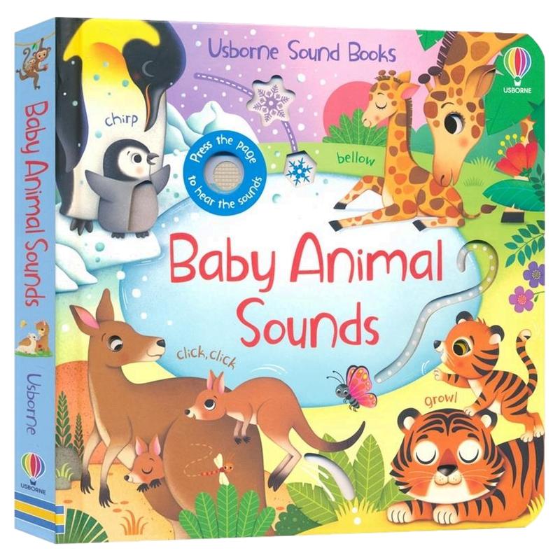 Usborne Sound Books Baby Animal Sounds 尤斯伯恩发声书 小动物的声音 触摸纸板书 亲子绘本 英语早教启蒙 英文原版进口儿童图书