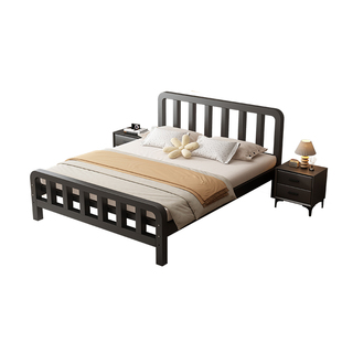 铁艺床现代简约1.8米双人铁床1.5单人床宿舍经济型榻榻米铁架大床