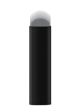 黑皮18针线条眉专用纹绣针片手工单排纹眉针极细u型针0.18mm