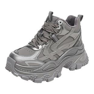 星期六复古增高老爹鞋女款2025秋冬季新款加绒保暖棉鞋运动高帮鞋