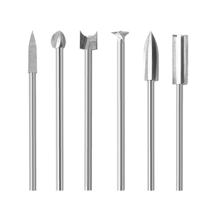 木工电动雕刻刀套装牙机吊磨刻刀核雕钻头木雕根雕划线尖刃宝剑刀