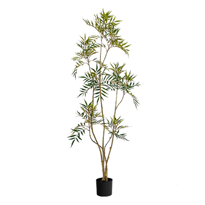 仿真绿植十大功劳室内客厅电视柜中古风大型落地仿生植物盆栽假树