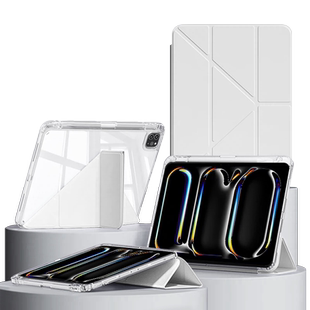 mousmore适用2025款M5苹果ipadpro 13寸Y折11透明air7/6/5防摔10.9平板保护壳12.9电脑笔槽10套防弯竖放mini6