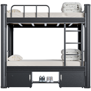 特厚双层床铁艺上下铺学生钢架高低床双人员工单人铁架上下床宿舍