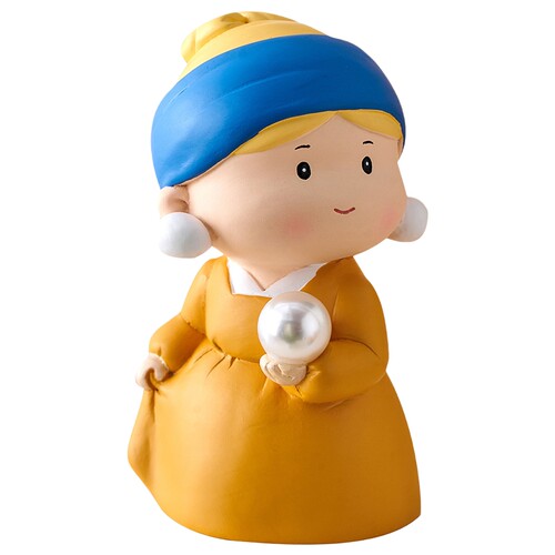 带戴珍珠耳环少女大艺术可爱治愈系小摆件桌面情绪礼物家居装饰品