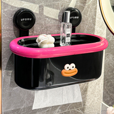 吸盘卫生间厕纸盒卫生纸置物架壁挂式厕所纸巾盒浴室卷纸放置盒子