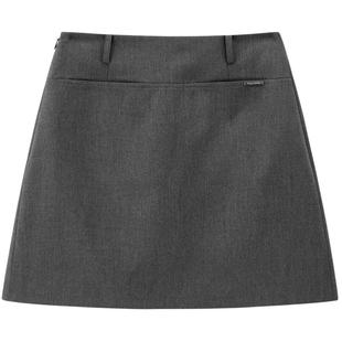 太平鸟女装A字短款西装裙女2025春夏新款高腰简约显瘦半身裙通勤