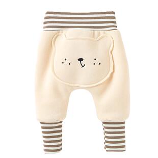 冬装新生婴幼儿童裤子03-6-9月男女宝宝大pp屁裤加绒加厚夹棉裤子