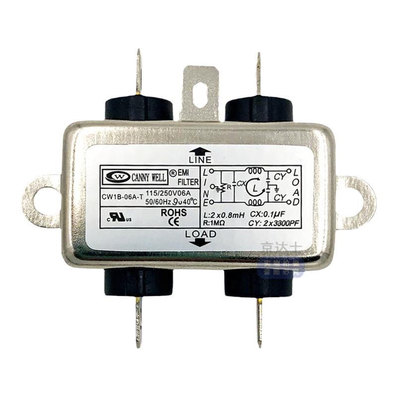 CW1B 3 6 10A台湾CANNYWELL净化干扰EMI电源滤波器单相T交流3220V