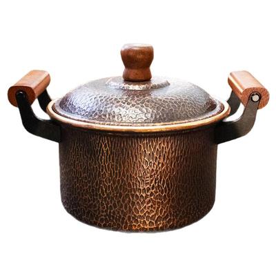 铜锅汤锅炖锅煲汤炖肉涮火锅焖饭煮粥熬汤多用途紫铜复古加厚家用