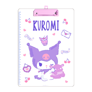 小槑同学 【正版三丽鸥】库洛米板夹写字垫板夹透明a4夹板写字板亚克力文件夹可书写学生用作业板夹试卷夹