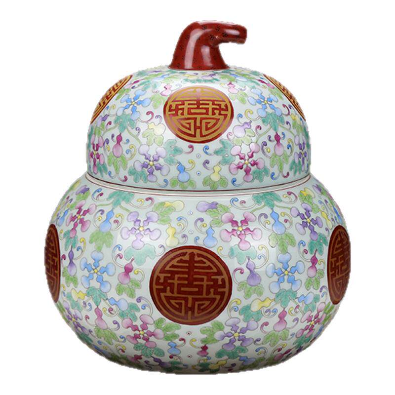 贵和祥葫芦大师手绘瓷器密封罐