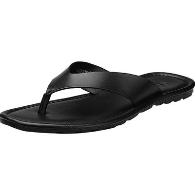 vqgt夹脚凉拖鞋男夏季真皮牛皮