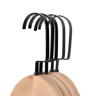 服装店衣架专用挂钩实木衣架上钩子配件加长铁钩电镀扁钩金色圆钩