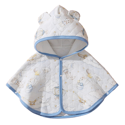 宝宝春秋夹棉保暖斗篷