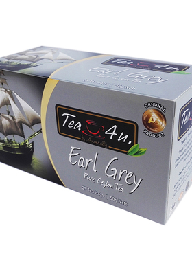 TEA4U谛友 英国伯爵味锡兰红茶25袋袋泡进口茶包EarlGrey Tea