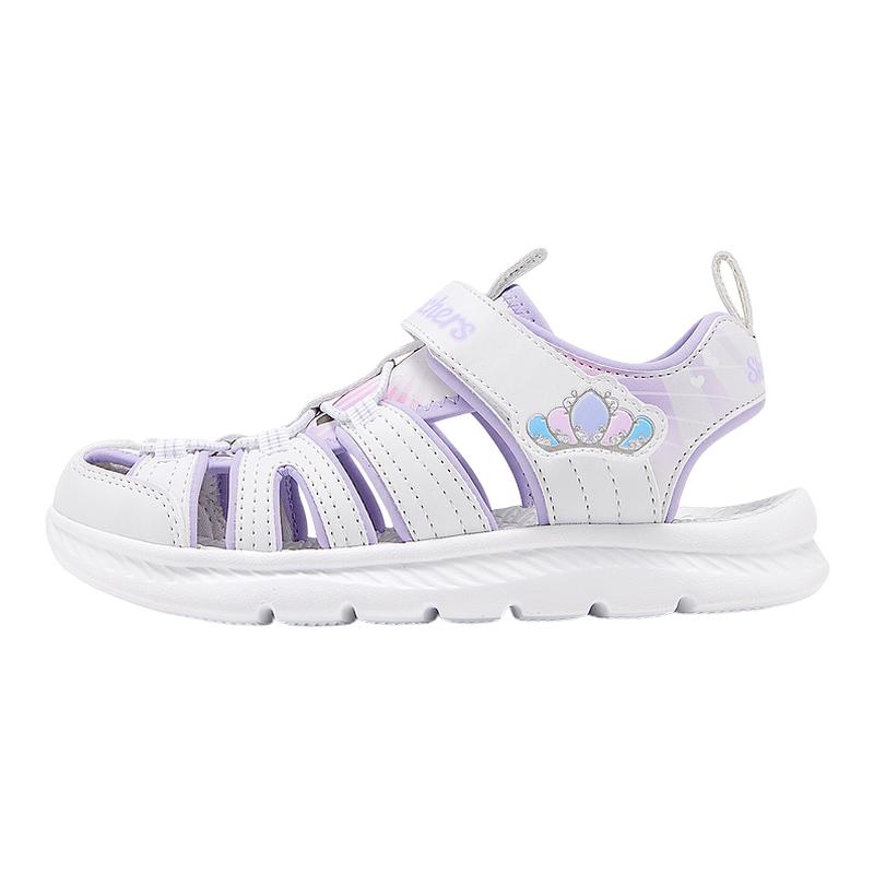 Skechers斯凯奇儿童包头凉鞋夏季女童轻便透气户外防滑疏水溯溪鞋