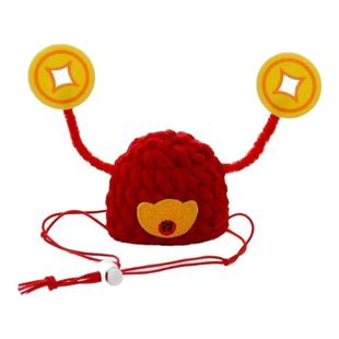 2026新款财神帽猫咪狗狗新年战袍喜庆装扮过年红装宠物服饰招财猫