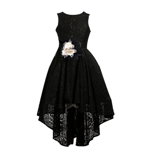 儿童公主裙礼服裙洋气黑色燕尾晚宴服女童小提琴演奏小女孩走秀服