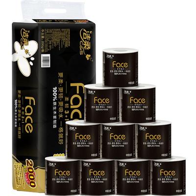 洁柔卷纸黑面子有芯4层200克厕纸