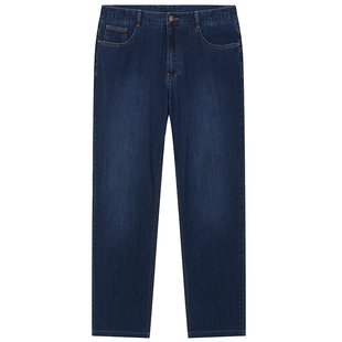 【麻纤维】百斯盾官方男装牛仔裤夏季款商务爽滑冰凉舒适高档裤