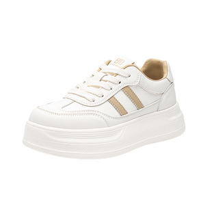 依思q厚底小白鞋女春季2026新款爆款百搭小个子女鞋轻便休闲板鞋