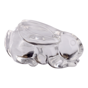 天然白水晶可爱兔子摆件本命年生肖属兔虎吉祥物家居饰品客厅桌面