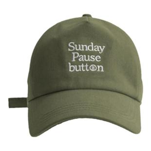 Moreover周日暂停键帽子棒球帽男女同款软顶可调节四季鸭舌帽