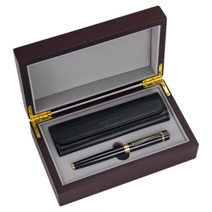 【笔袋笔芯套装】英雄签字笔高端私人定制logo复古木质礼盒商务男士高档办公女士用高颜值宝珠签名水笔刻字