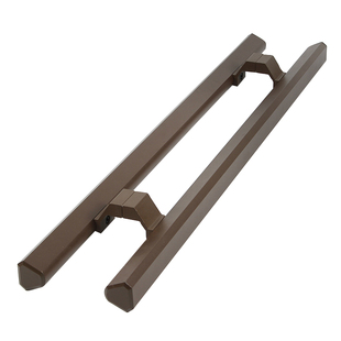 肯德基有框门铝合金黑色加长拉手 无框玻璃门把手 太空铝扶手定制