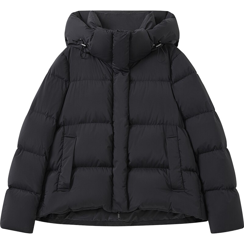 【90白鹅绒】播冬季连帽立领防寒短款羽绒服女保暖外套BDS4RD3594