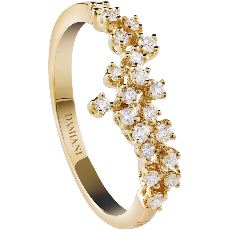 DAMIANI绒花系列戒指意大利手工