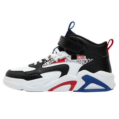 特步儿童秋季新款中大童高帮板鞋