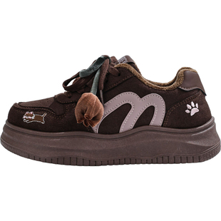 人本官方店厚底2025冬季加绒保暖新款运动休闲阿甘鞋女鞋棉鞋板鞋