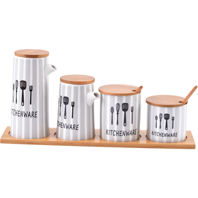 厨房陶瓷组合家用调味料油盐罐